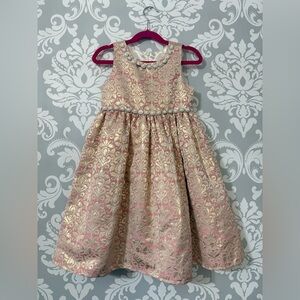 Couture Princess Metallic Pearl Detail Sleeveless Dress